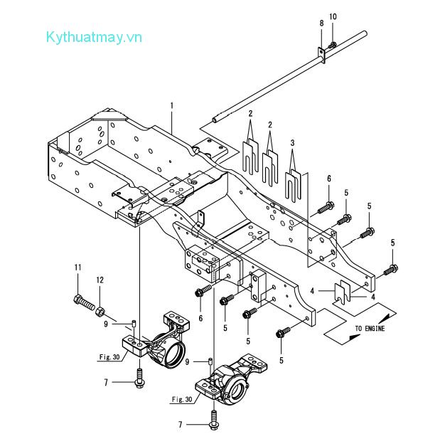 Giá đỡ trục trước (1-2)